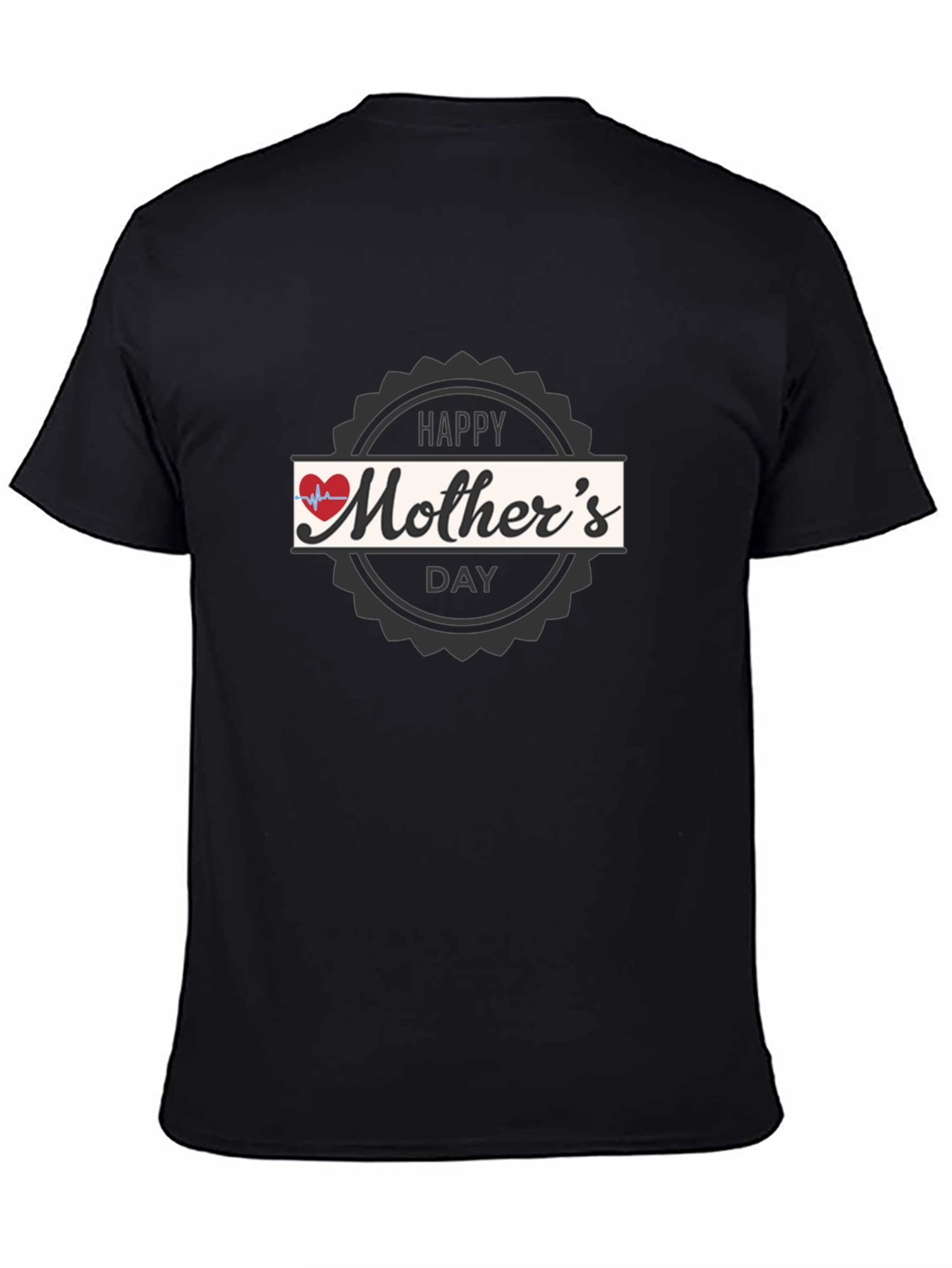 Happy Mothers Day Graphic Tee - Black