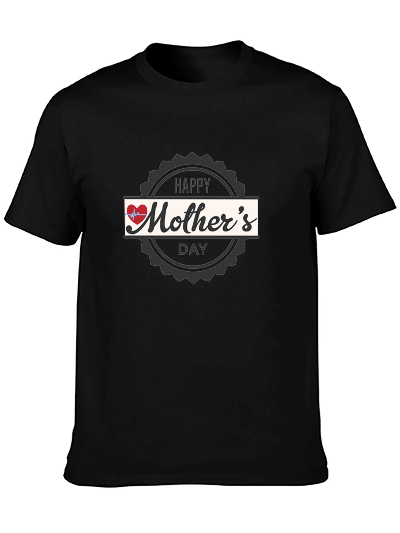 Happy Mothers Day Graphic Tee - Black