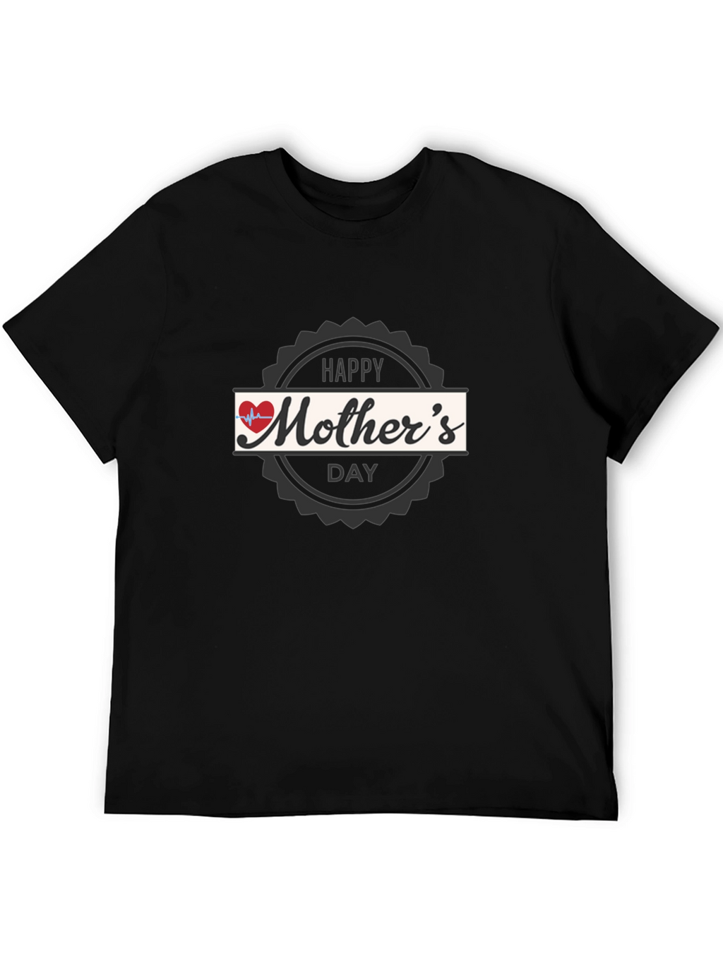 Happy Mothers Day Graphic Tee - Black