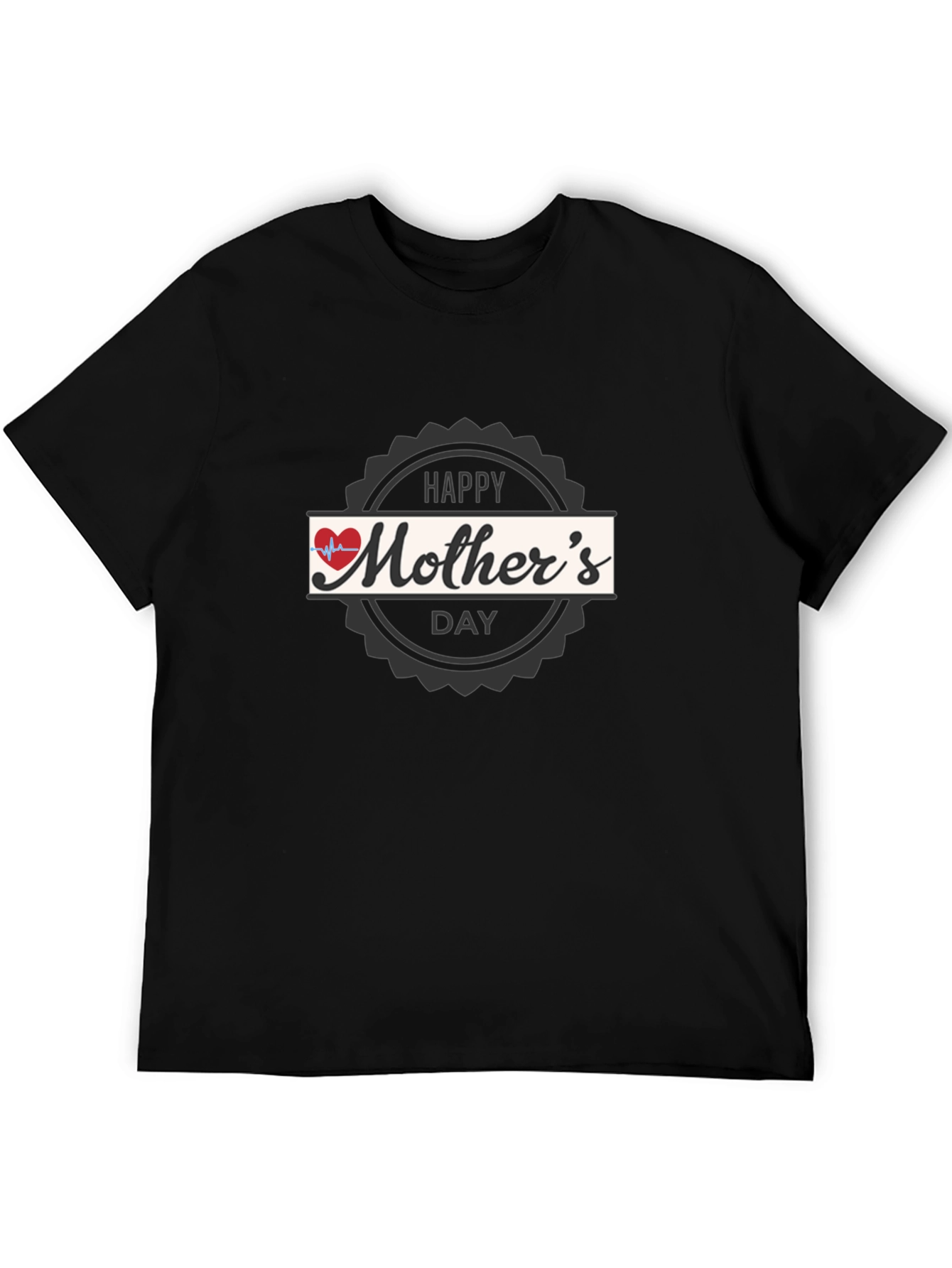 Happy Mothers Day Graphic Tee - Black