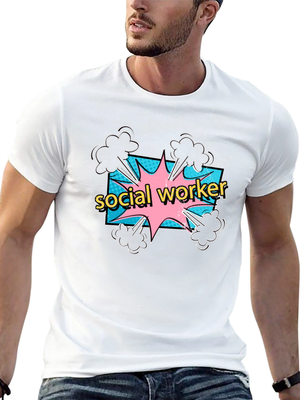 Social Worker Comic Style T-Shirt