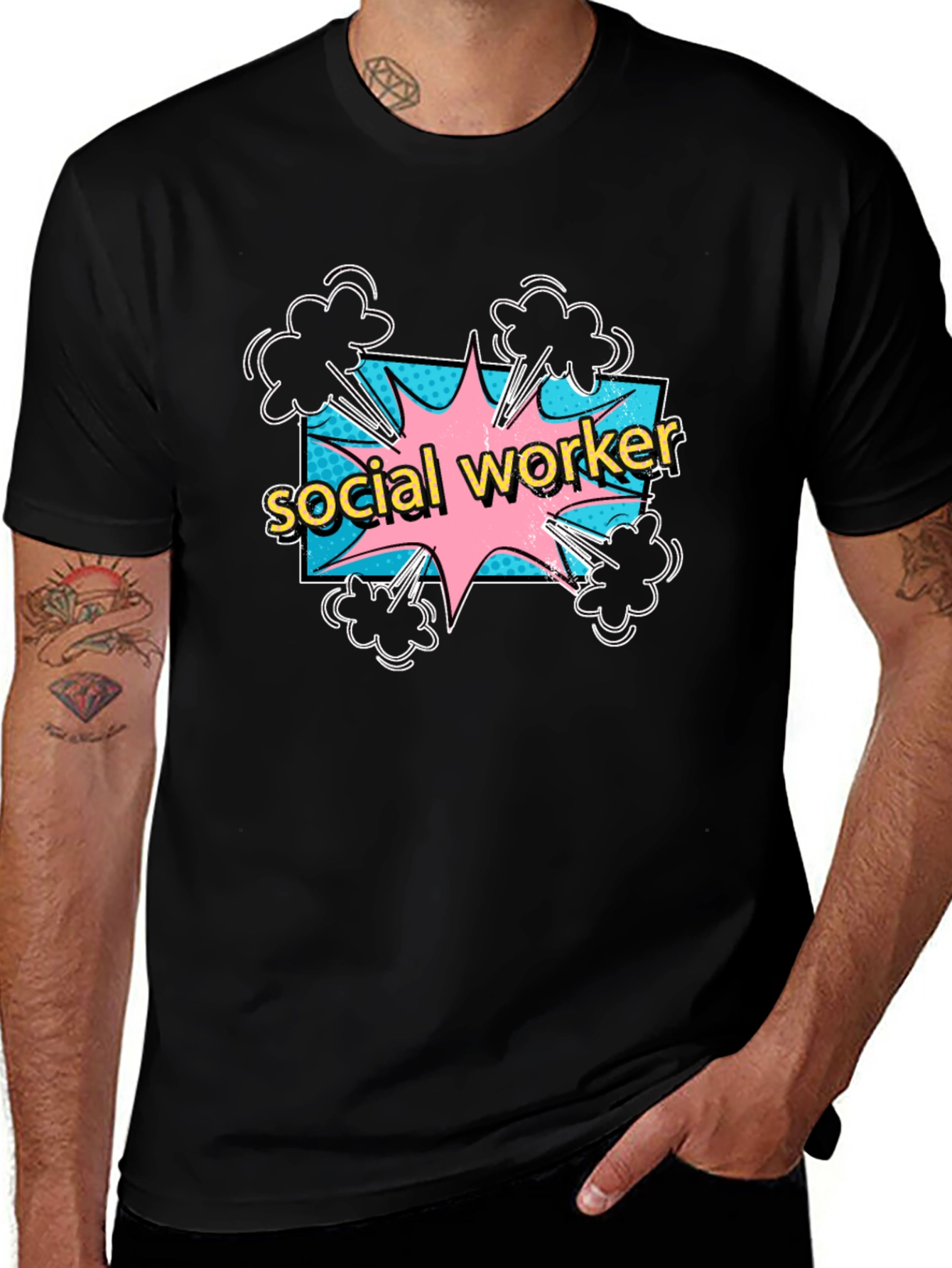 Social Worker Comic Style T-Shirt
