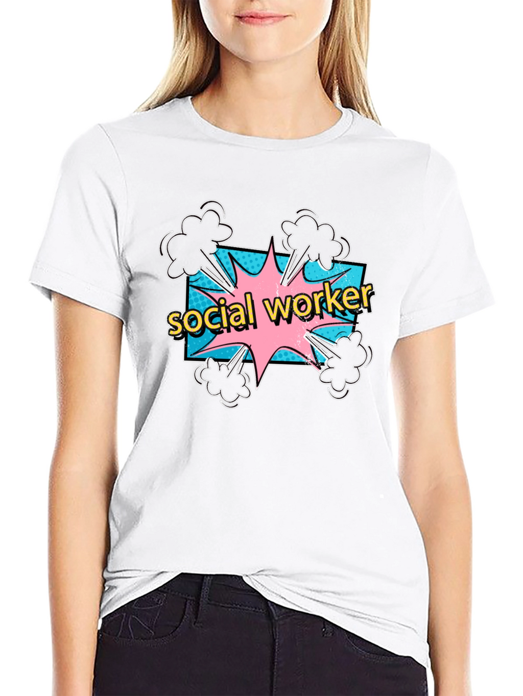 Social Worker Comic Style T-Shirt