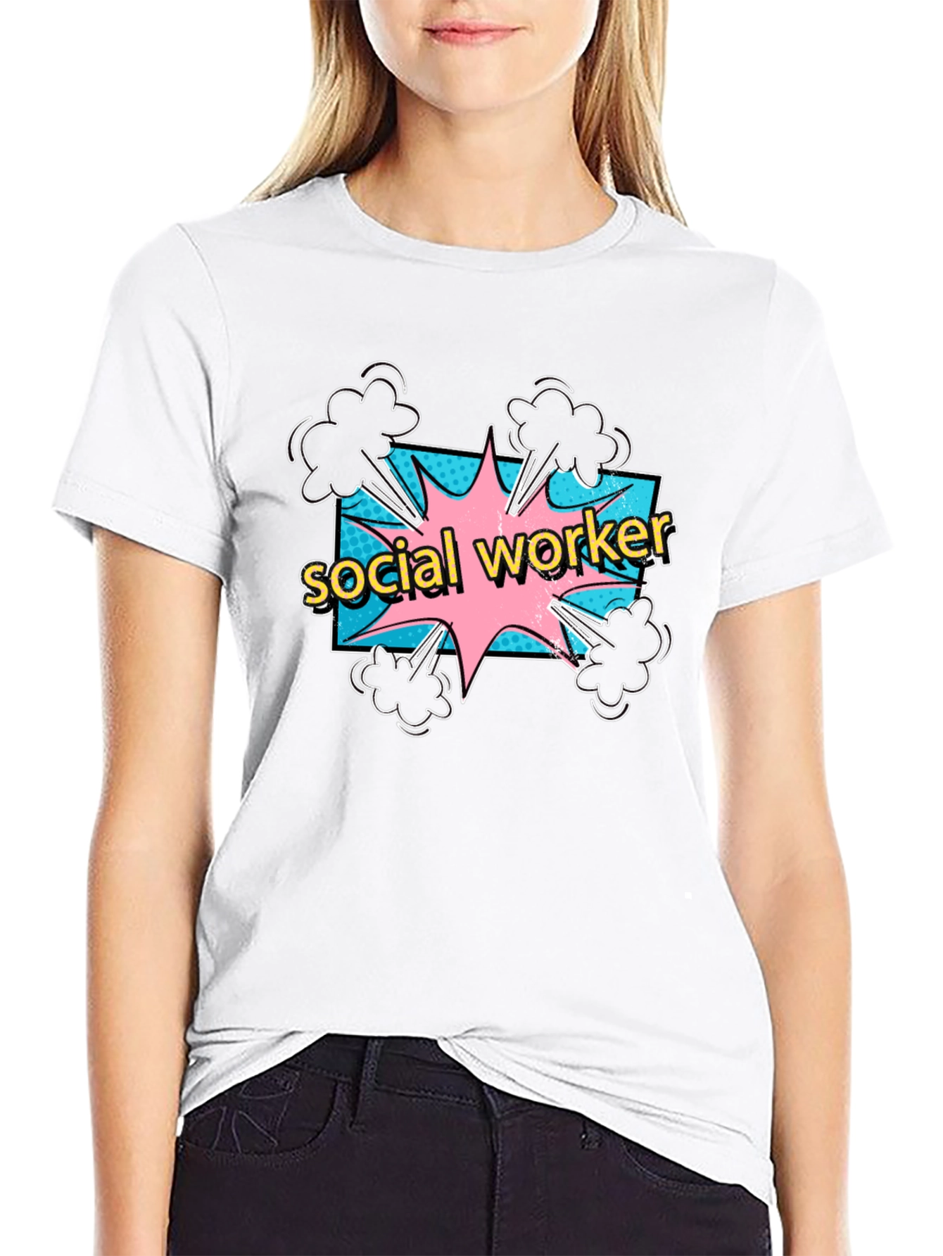 Social Worker Comic Style T-Shirt