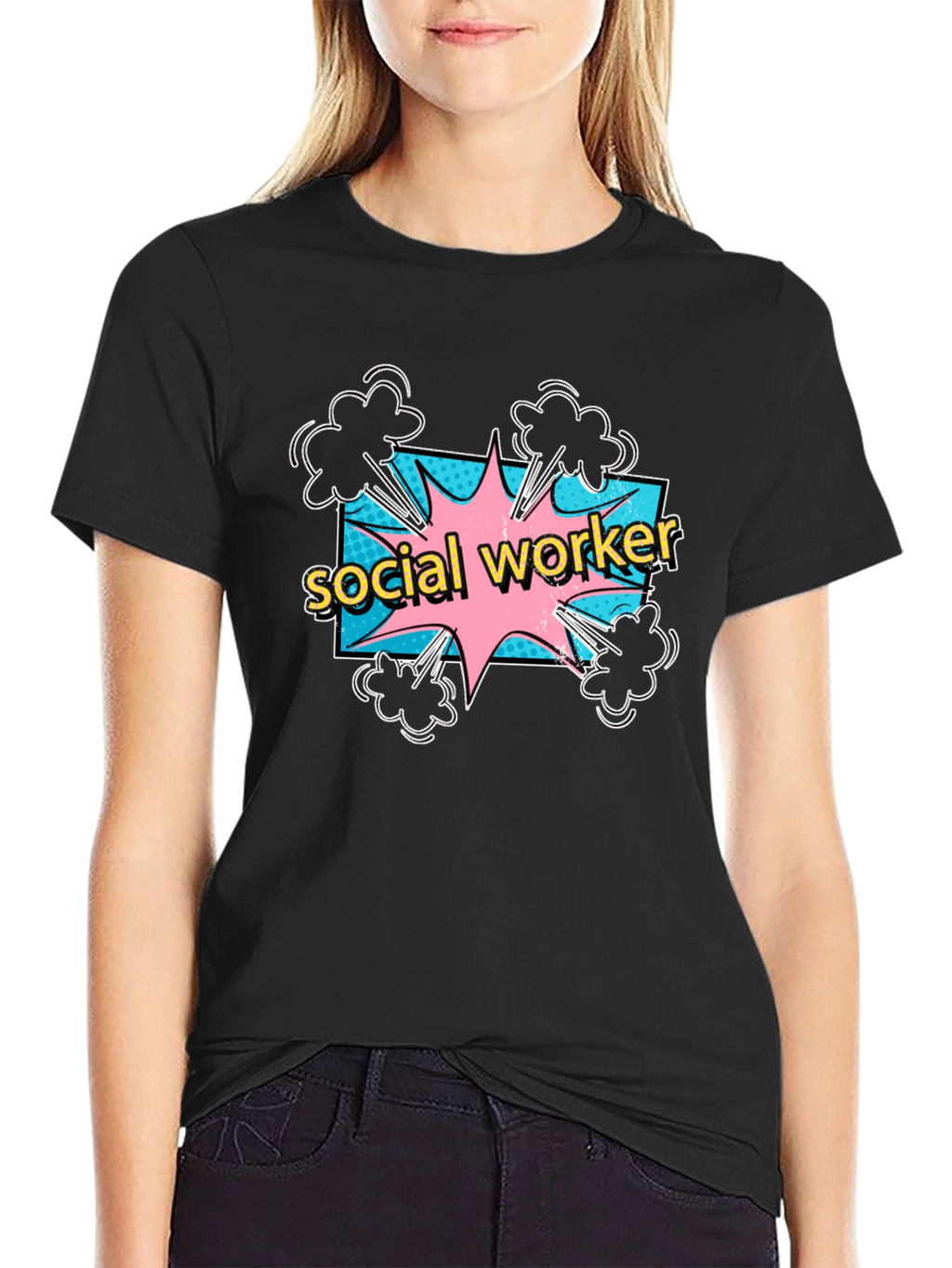 Social Worker Comic Style T-Shirt