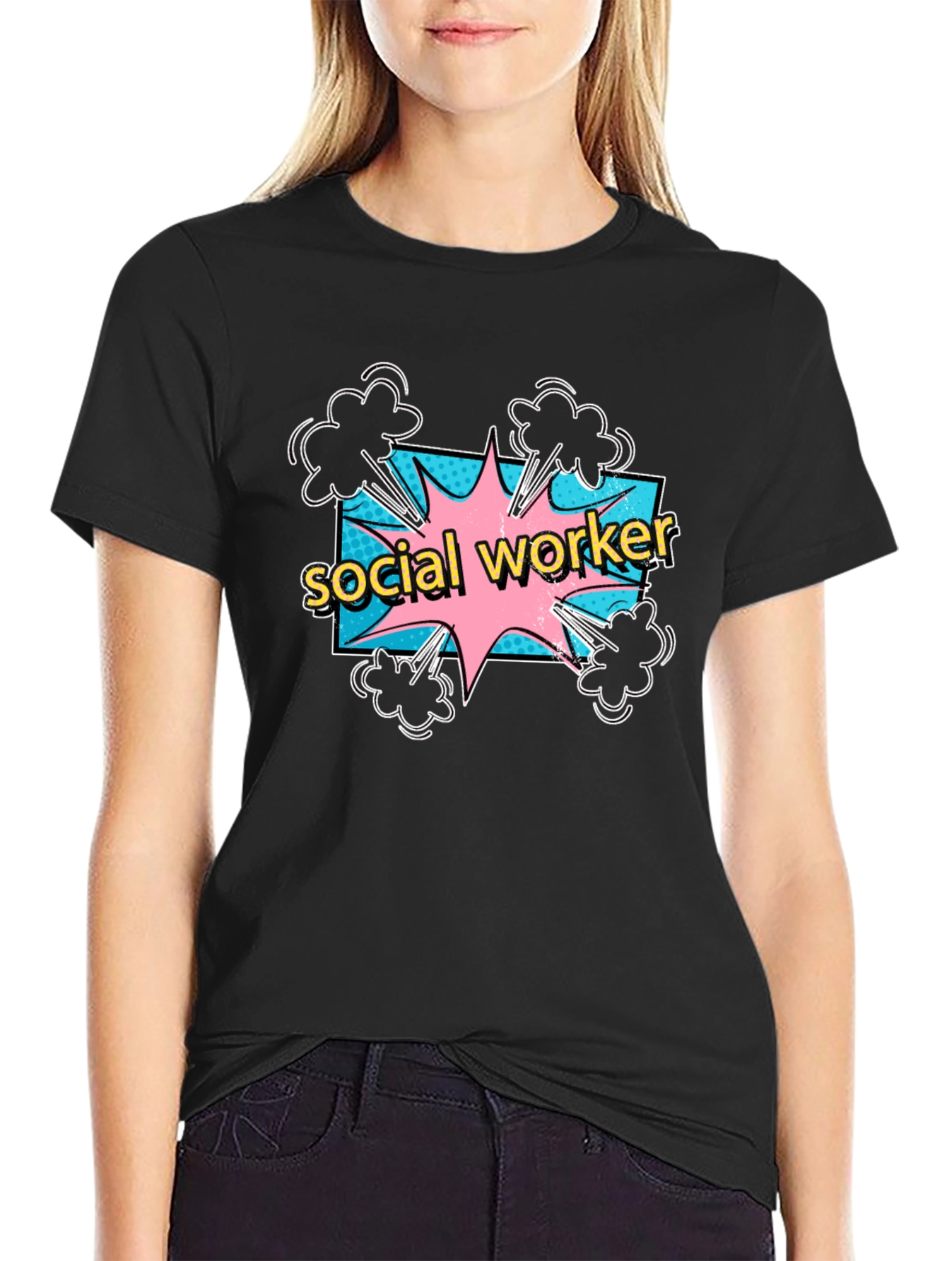 Social Worker Comic Style T-Shirt