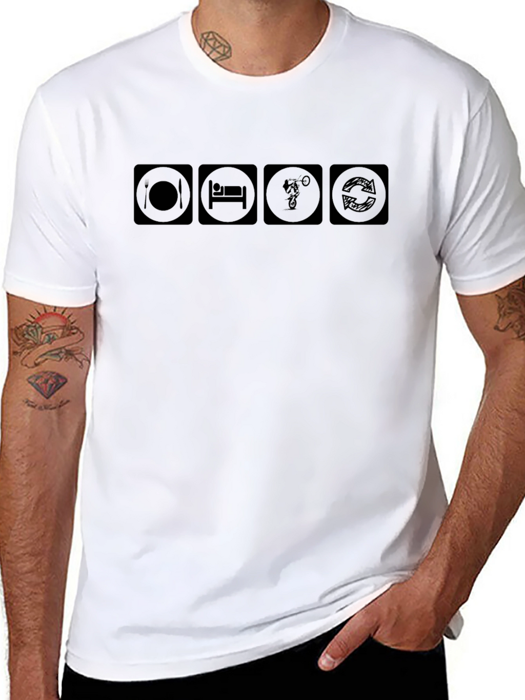 Eat Sleep Lift Repeat Graphic T-Shirt