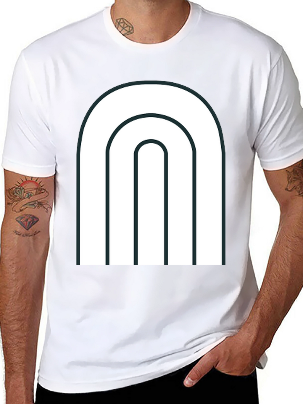 Modern Arch Graphic Tee - Black
