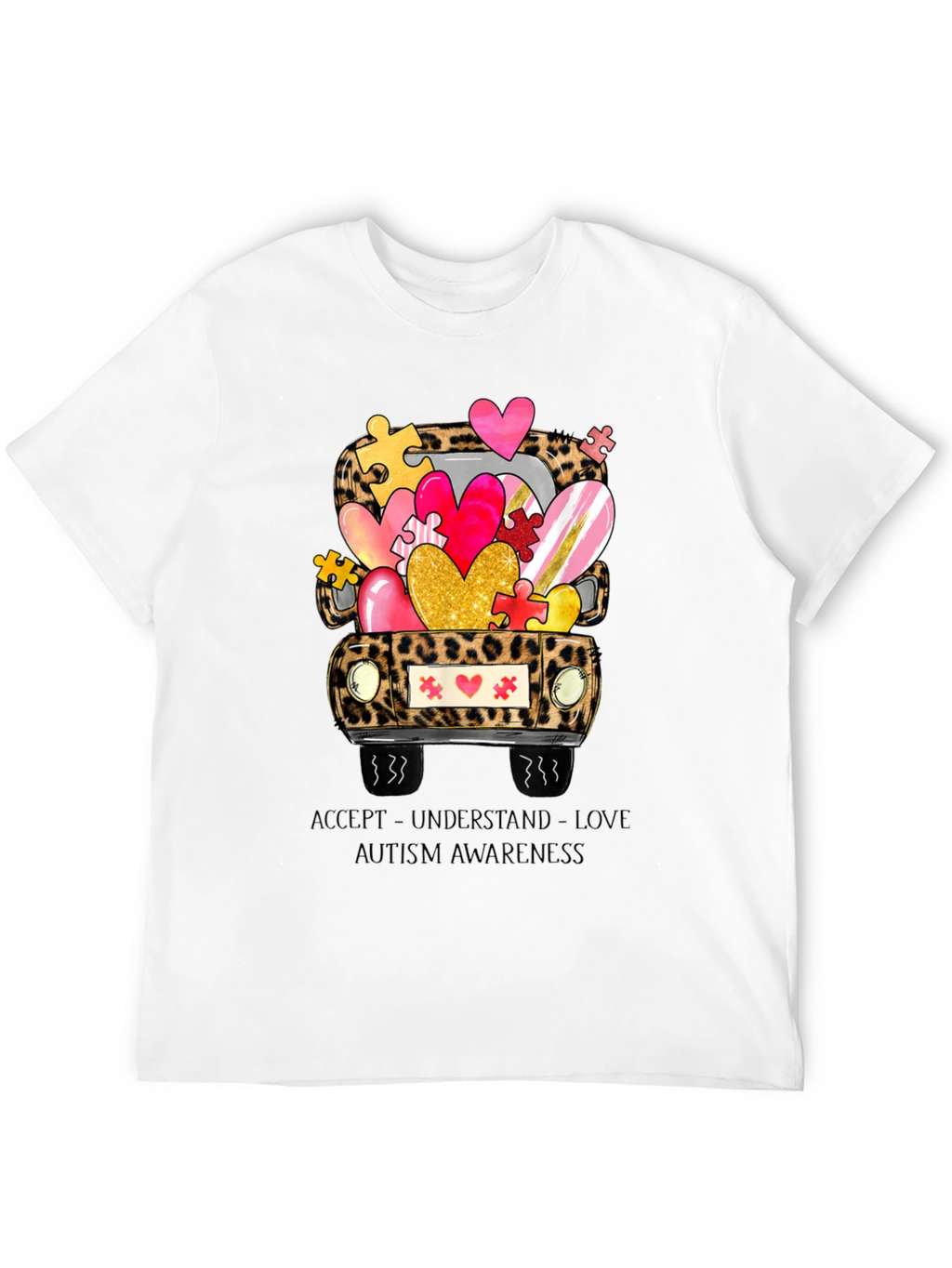 Autism Awareness Love Truck T-Shirt