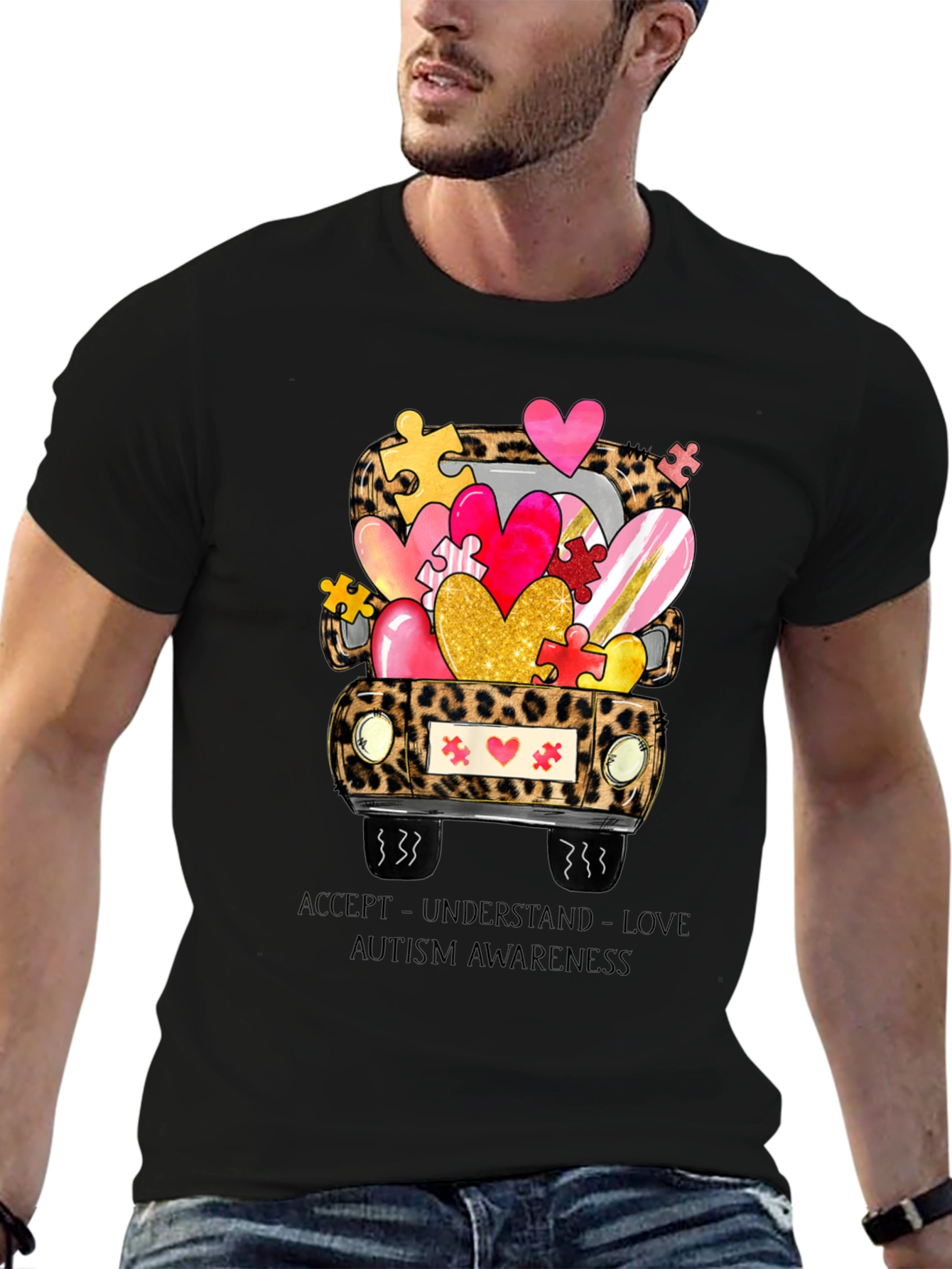Autism Awareness Love Truck T-Shirt