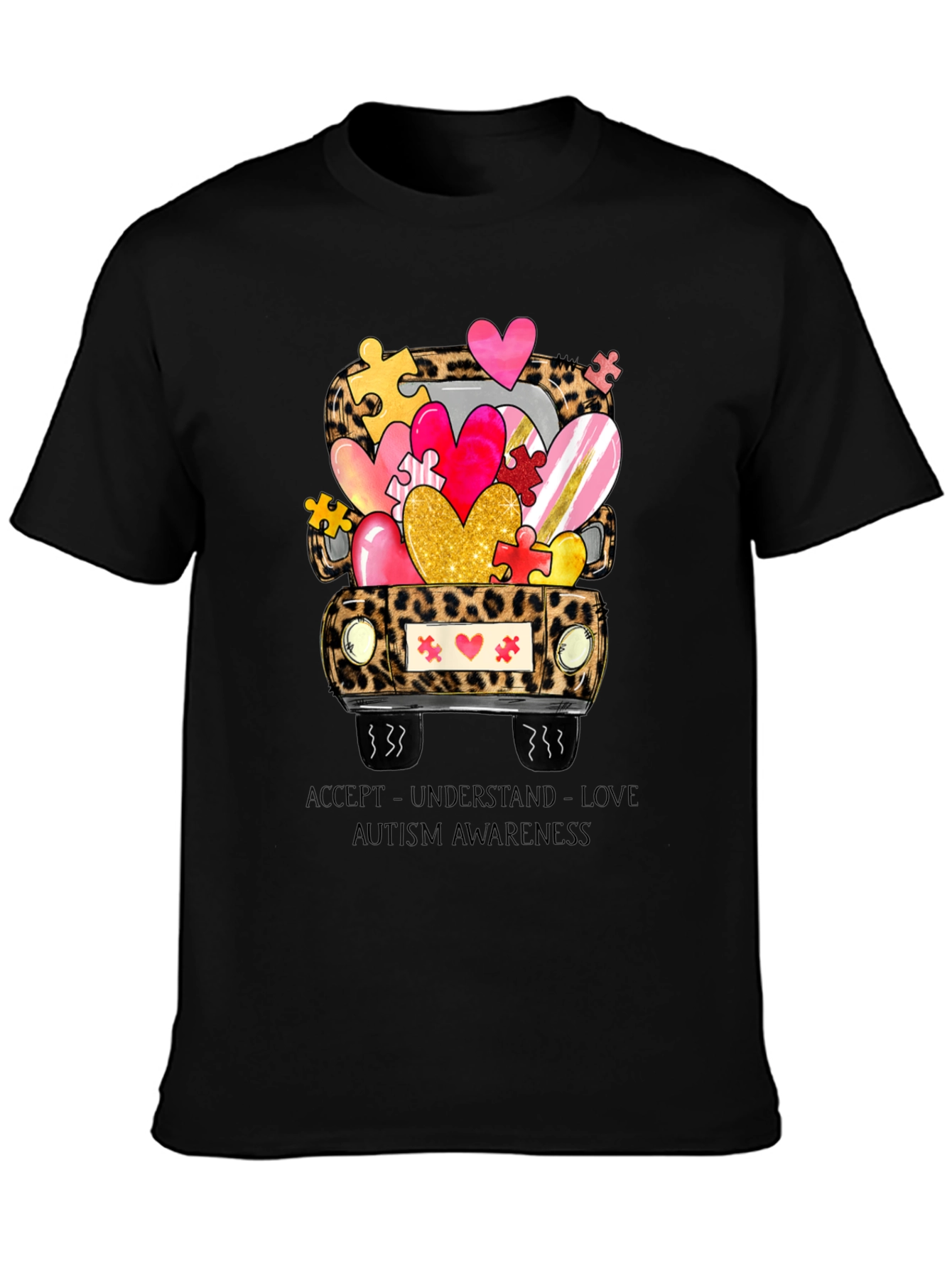 Autism Awareness Love Truck T-Shirt