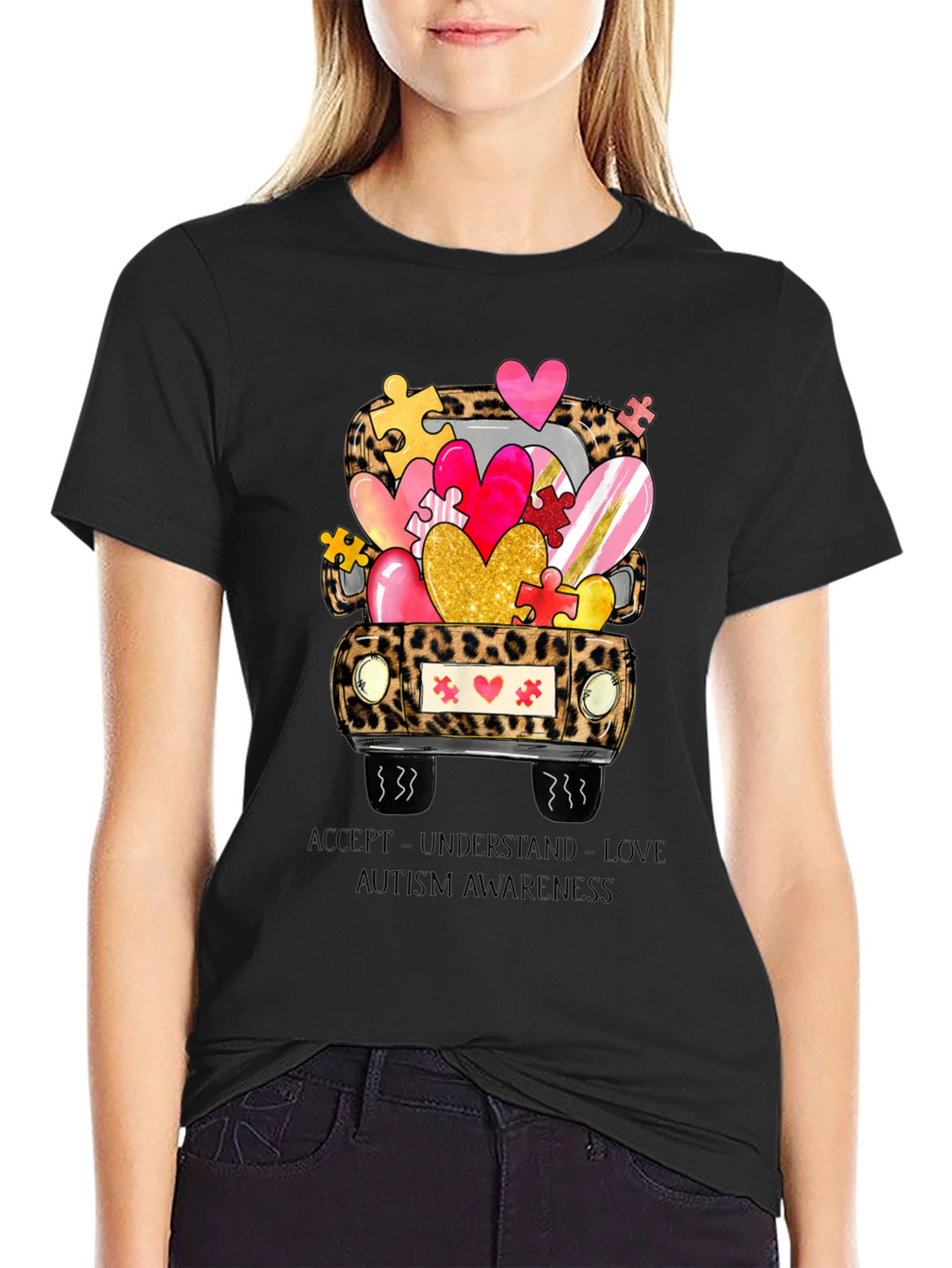 Autism Awareness Love Truck T-Shirt
