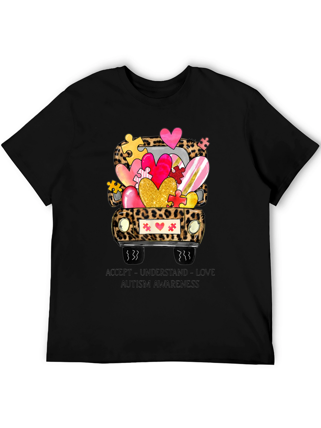 Autism Awareness Love Truck T-Shirt