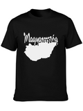 Magyarország Map T-Shirt - Black Cotton Tee