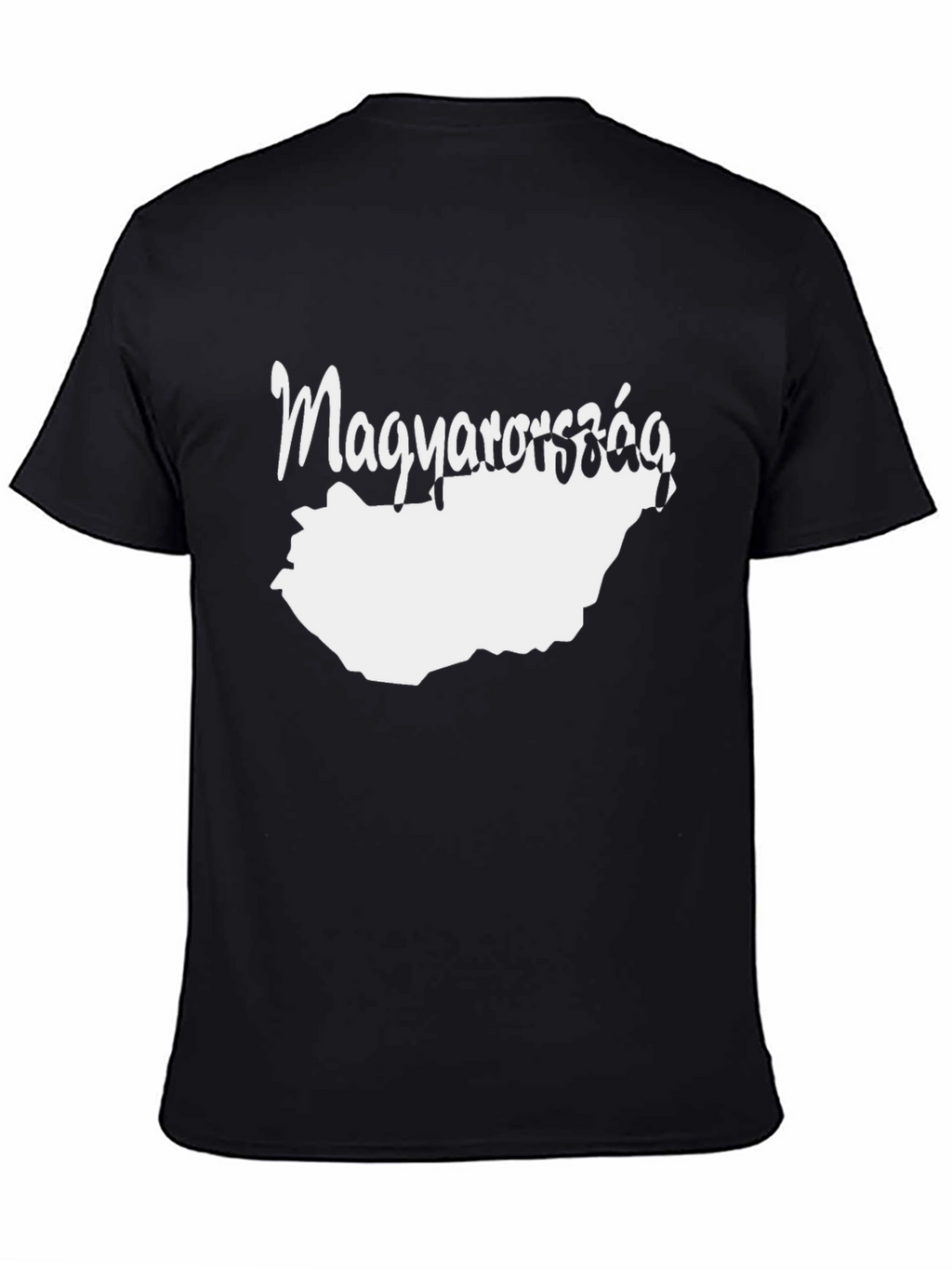 Magyarország Map T-Shirt - Black Cotton Tee