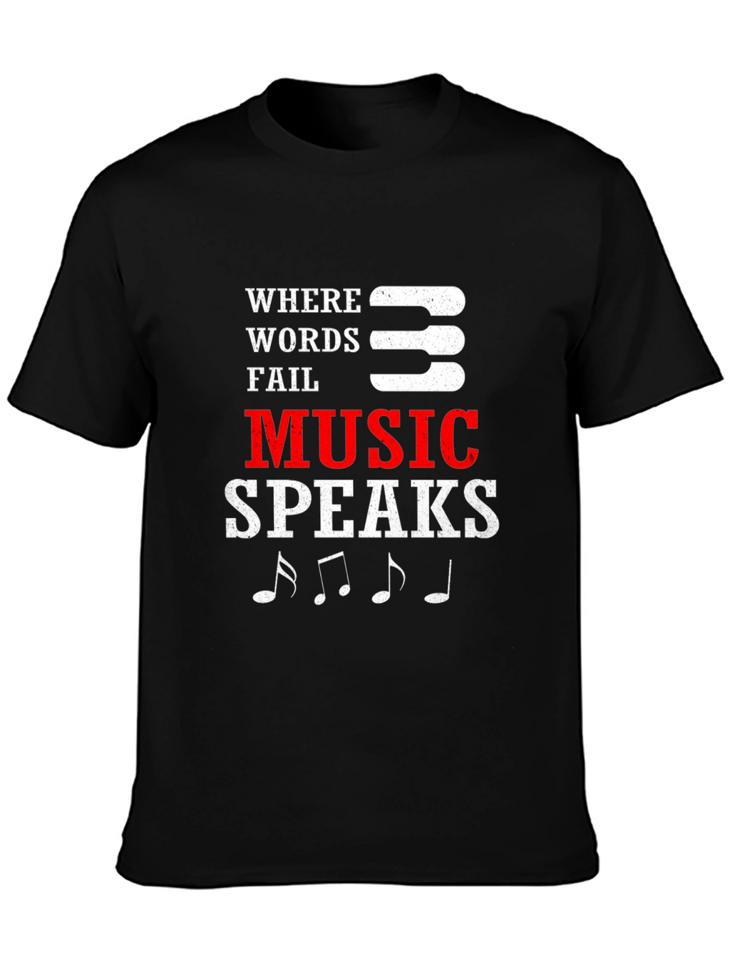 Music Speaks Mens Graphic T-Shirt