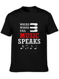 Music Speaks Mens Graphic T-Shirt