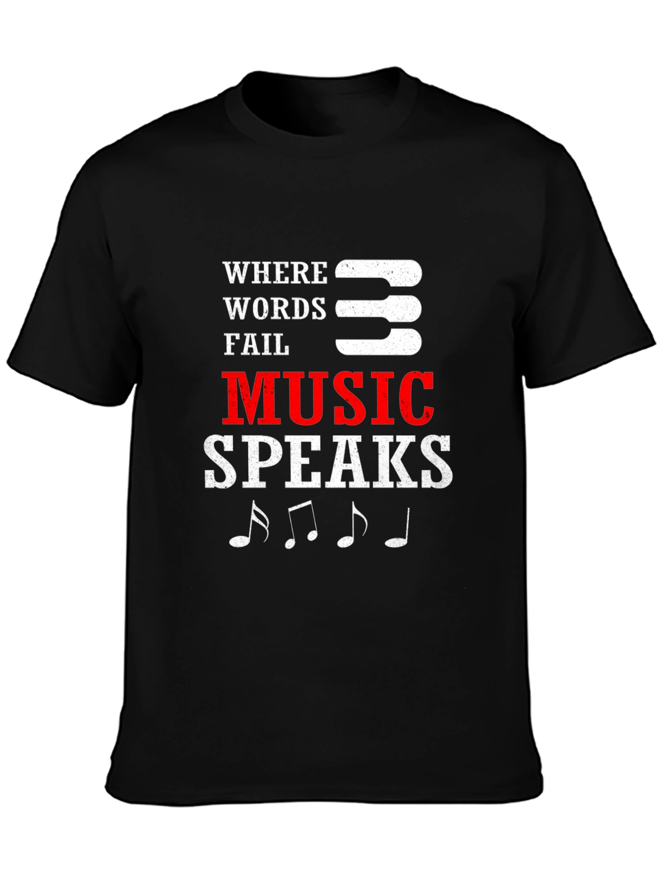 Music Speaks Mens Graphic T-Shirt