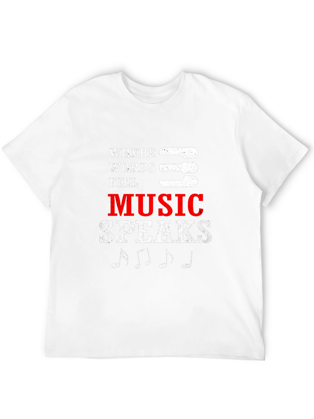Music Speaks Mens Graphic T-Shirt