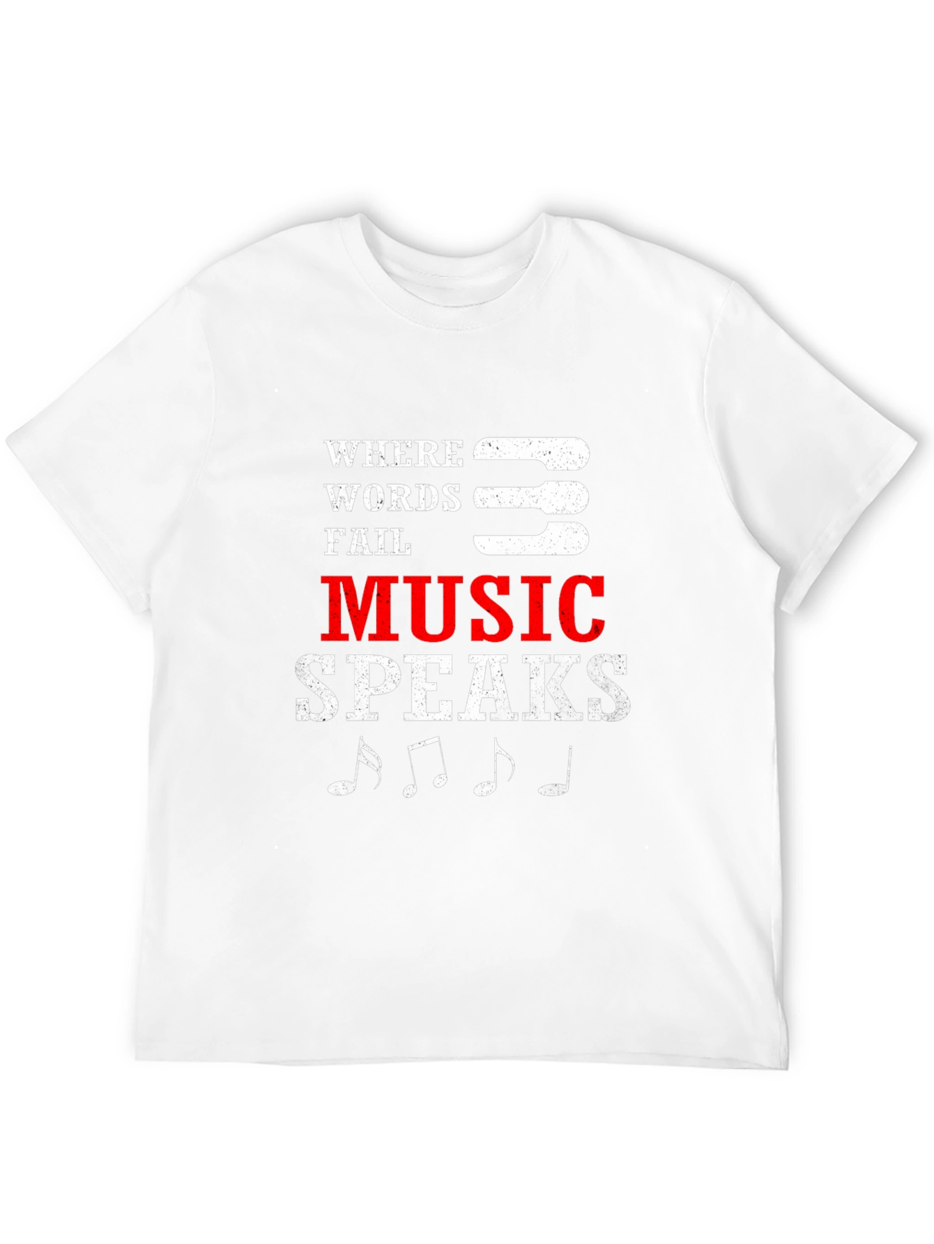 Music Speaks Mens Graphic T-Shirt