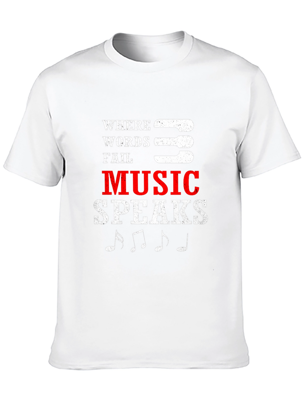 Music Speaks Mens Graphic T-Shirt