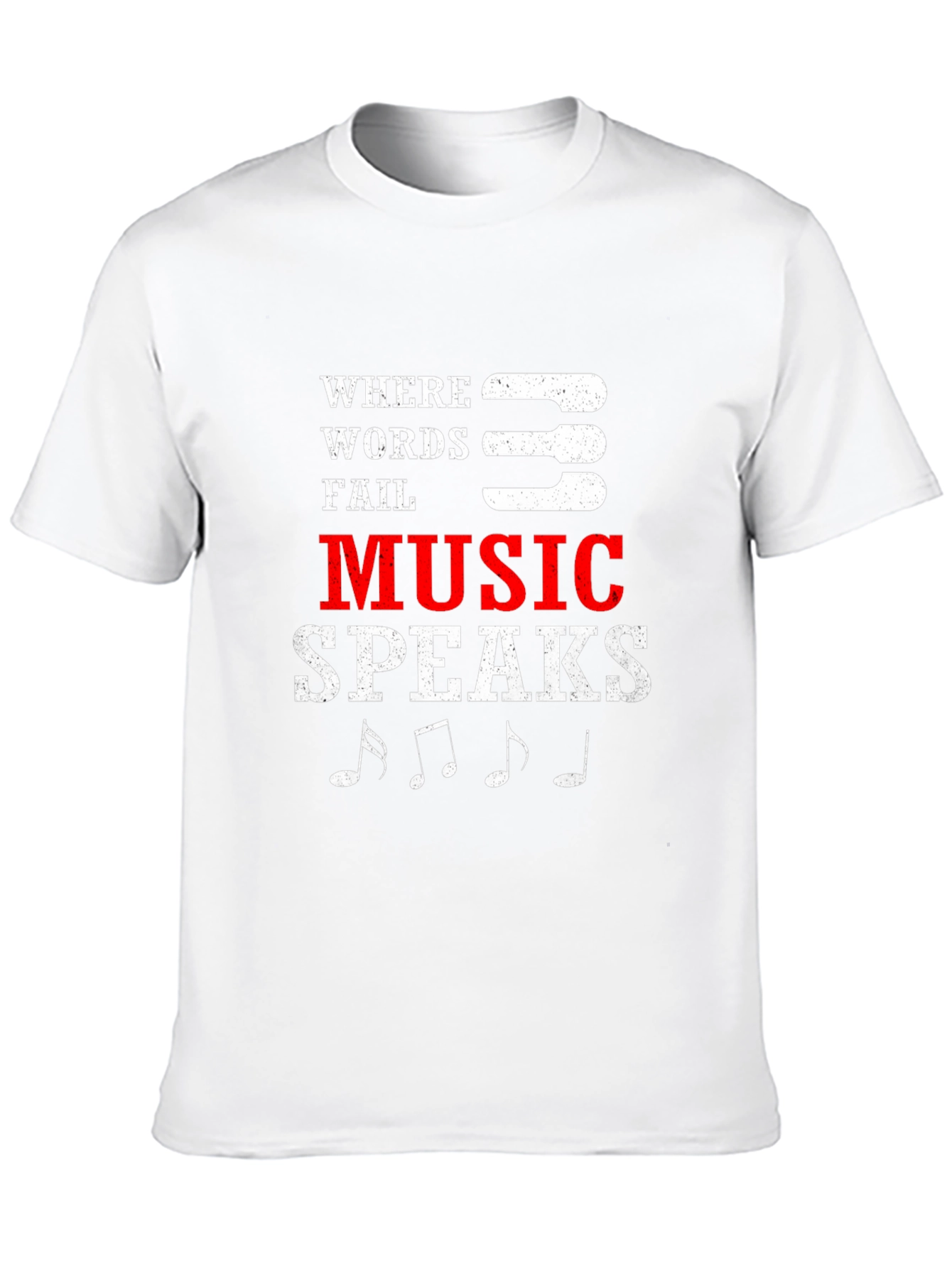 Music Speaks Mens Graphic T-Shirt