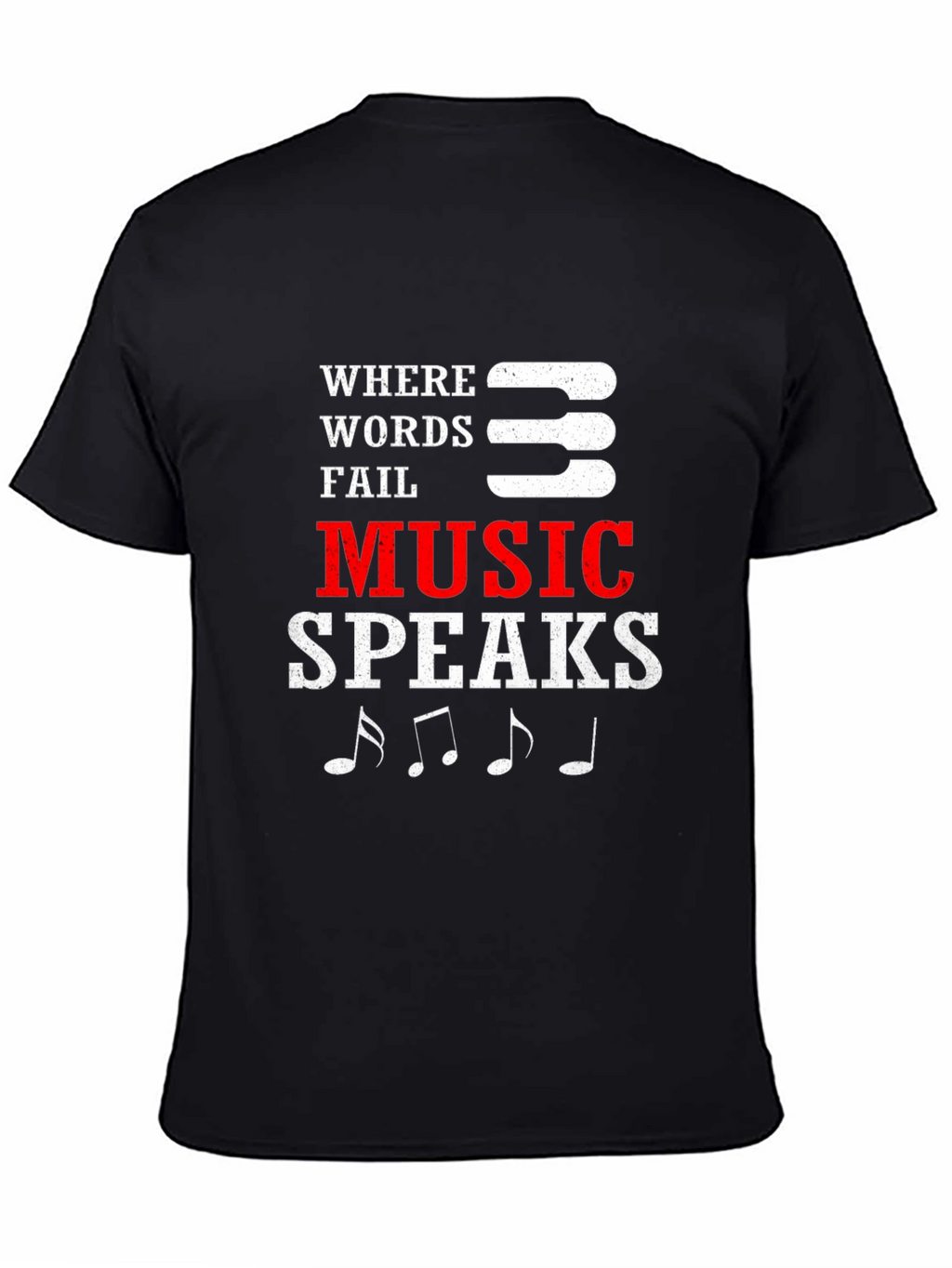 Music Speaks Mens Graphic T-Shirt