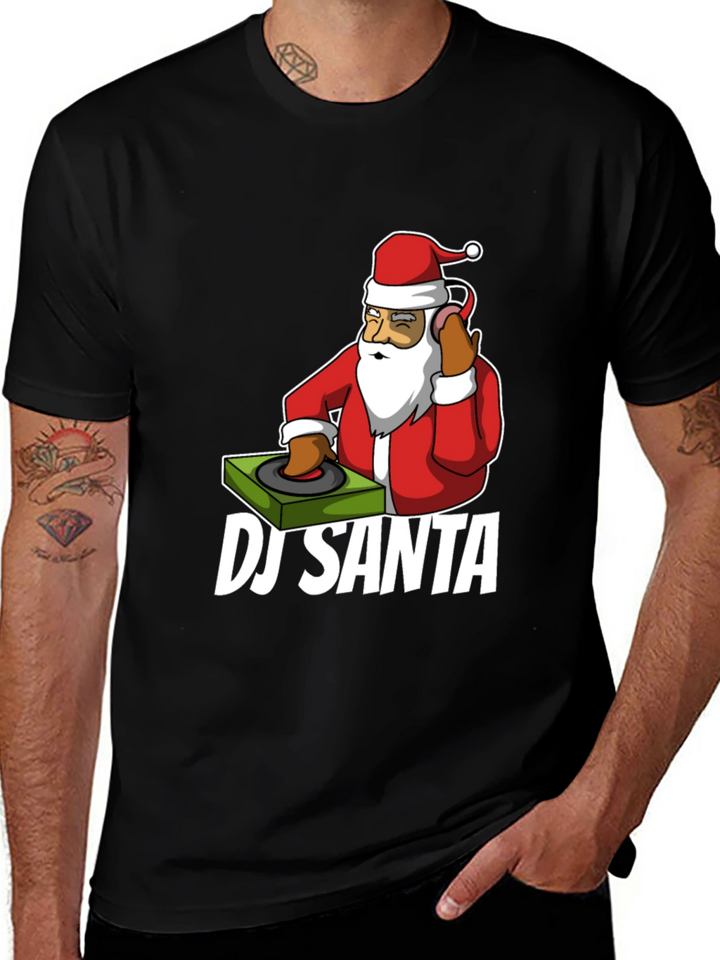 DJ Santa T-Shirt - Holiday Party Ready!