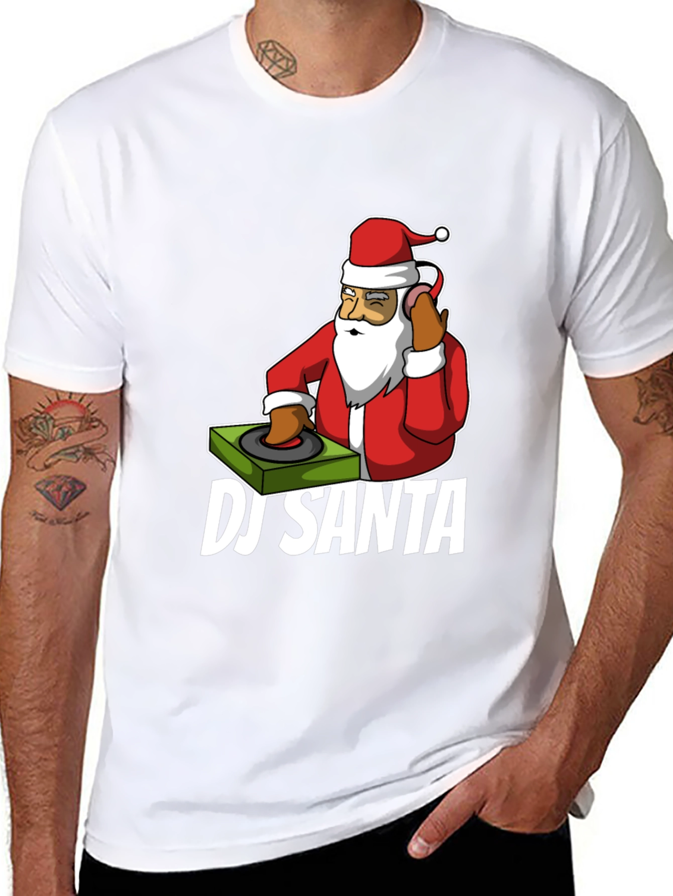 DJ Santa T-Shirt - Holiday Party Ready!