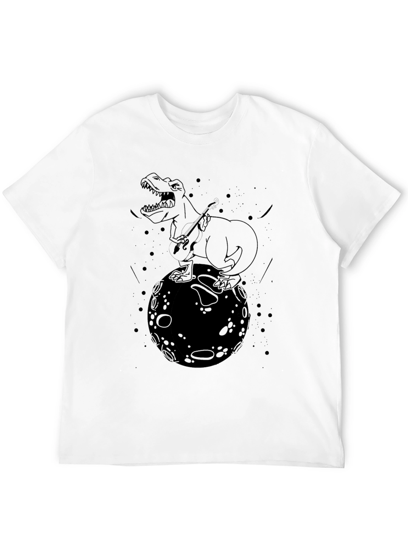 Dino Moon T-Shirt - Black Graphic Tee