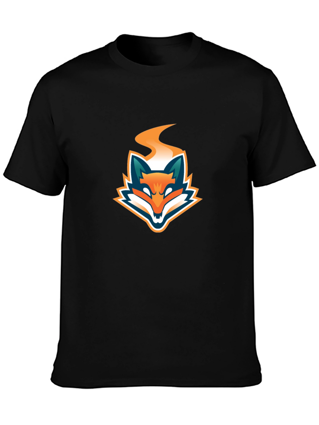 Black T-Shirt with Fiery Fox Logo
