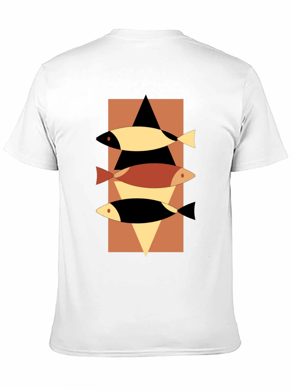 Abstract Fish Graphic Tee - Mens Black T-Shirt