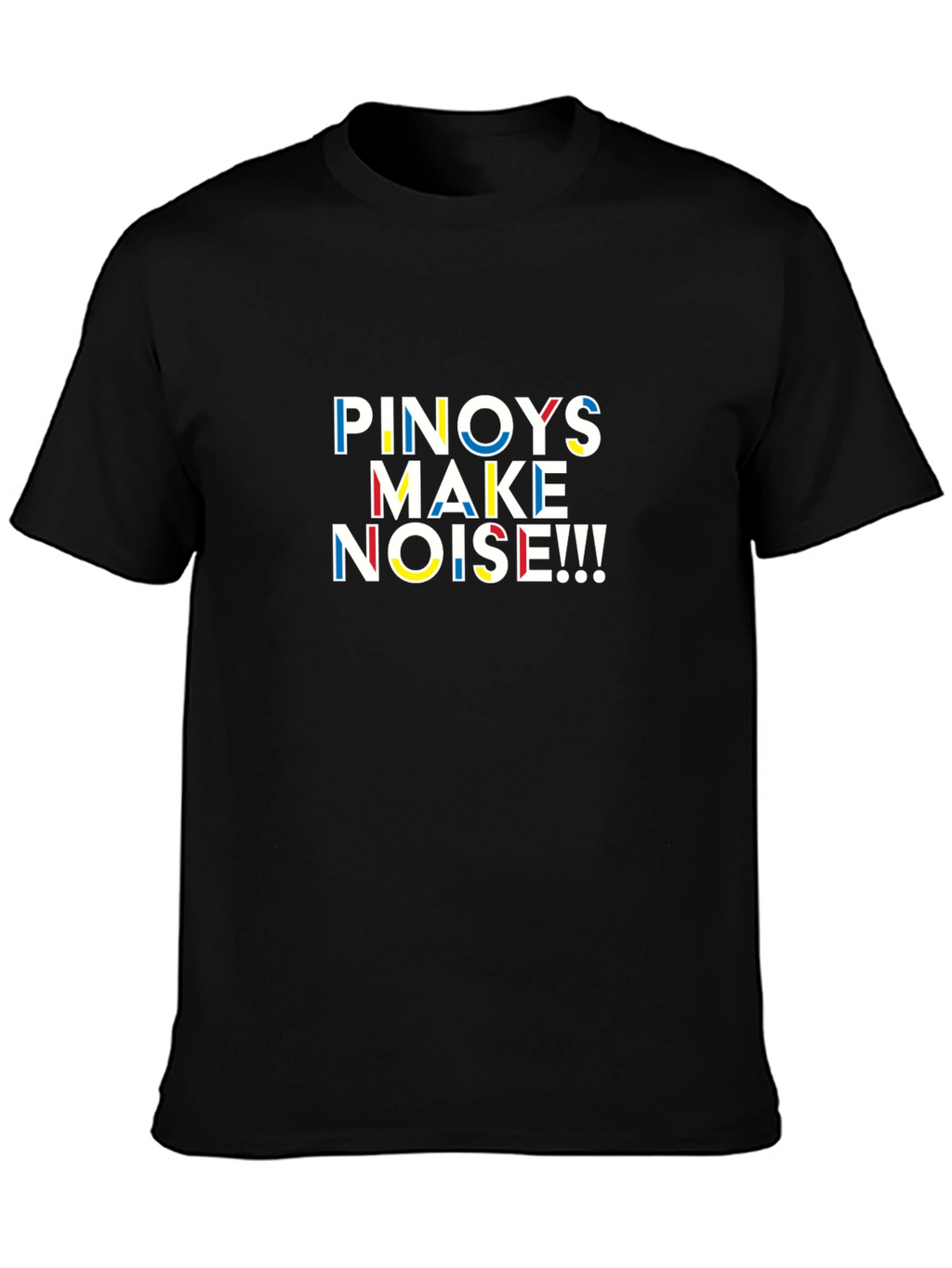 Pinoys Make Noise Graphic Tee - Black Cotton T-Shirt