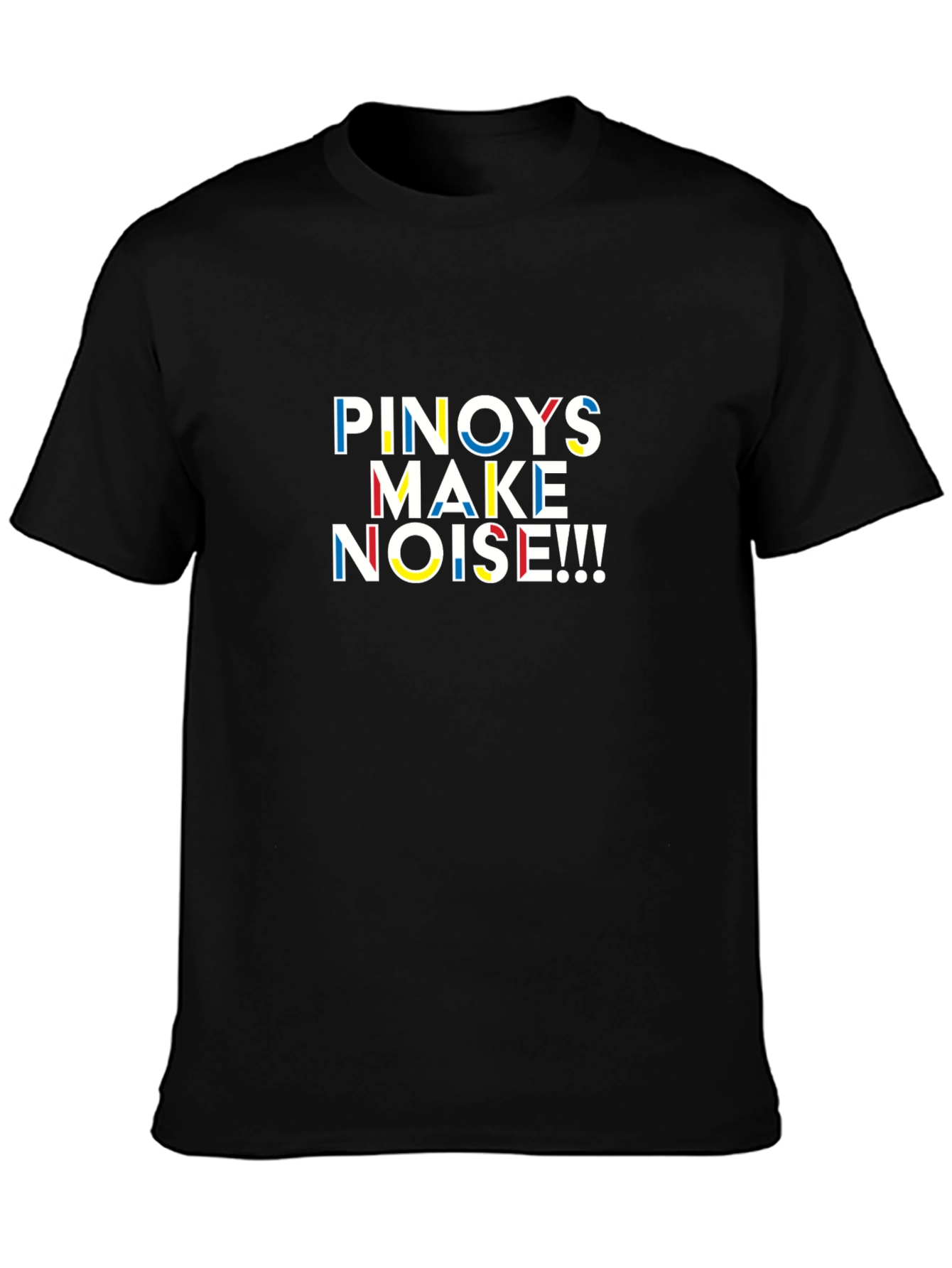 Pinoys Make Noise Graphic Tee - Black Cotton T-Shirt
