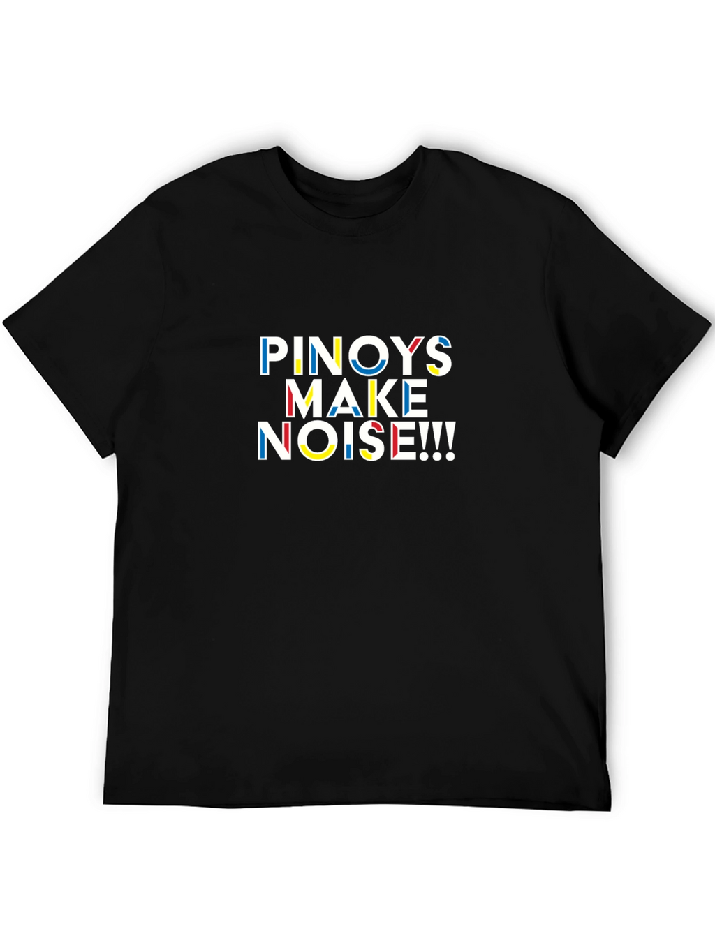 Pinoys Make Noise Graphic Tee - Black Cotton T-Shirt