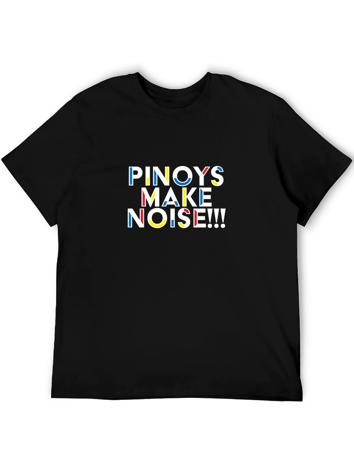 Pinoys Make Noise Graphic Tee - Black Cotton T-Shirt