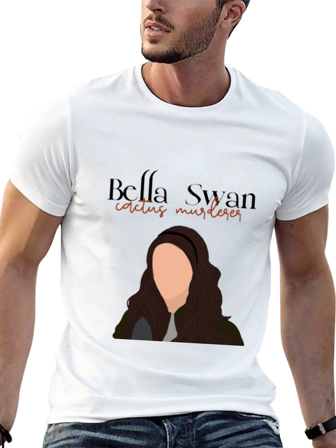Bella Swan Cactus Murderer Black T-Shirt