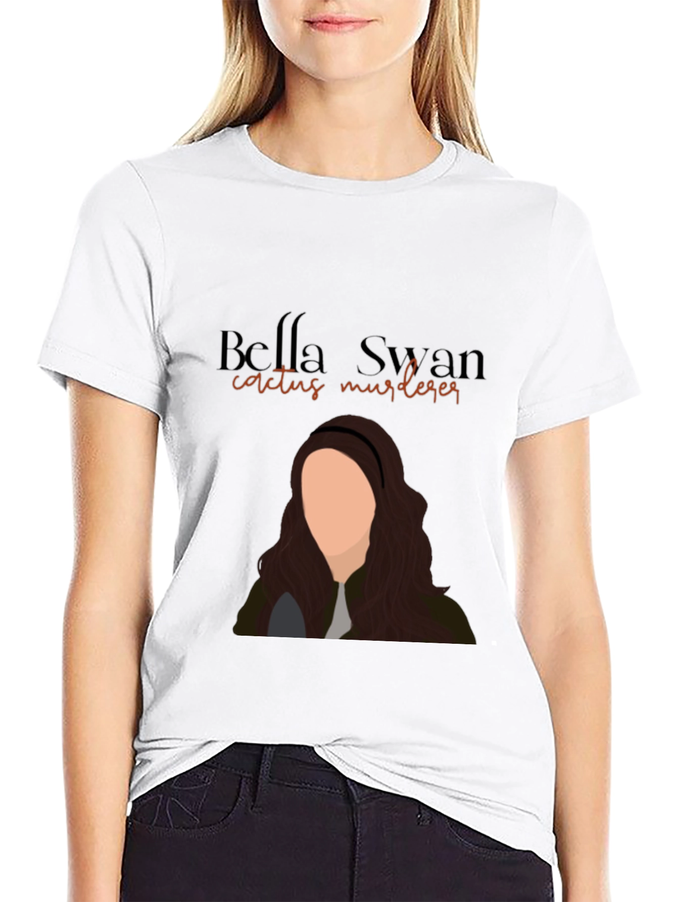 Bella Swan Cactus Murderer Black T-Shirt