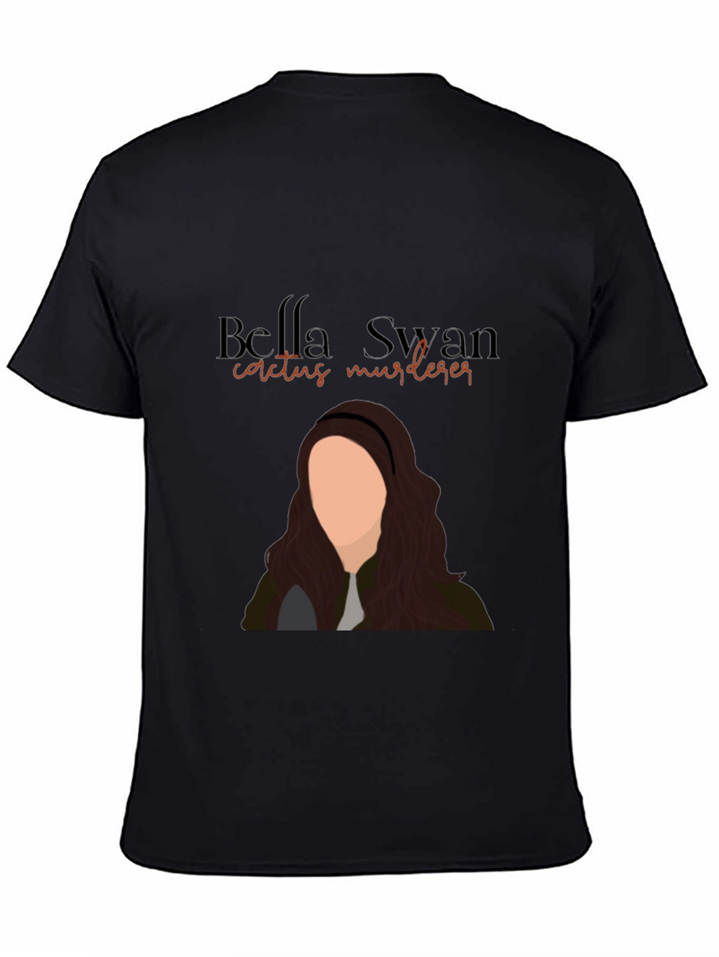 Bella Swan Cactus Murderer Black T-Shirt