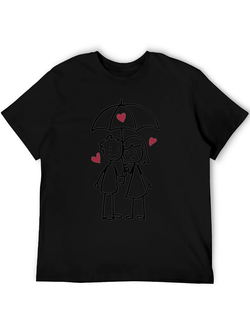 Romantic Stick Figure Couple T-Shirt