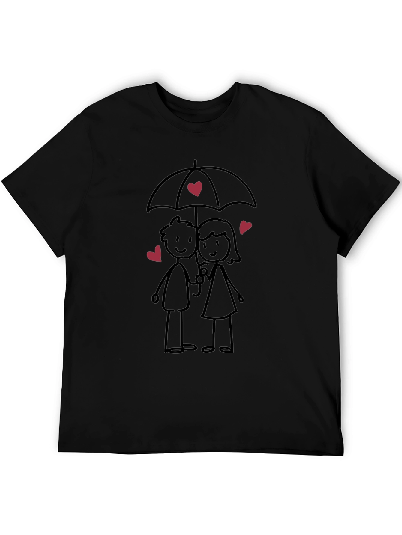 Romantic Stick Figure Couple T-Shirt