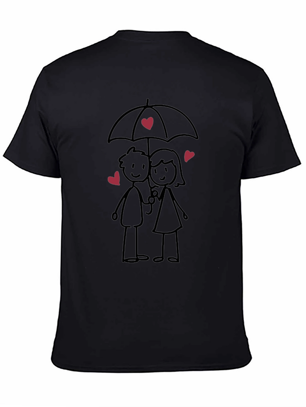 Romantic Stick Figure Couple T-Shirt