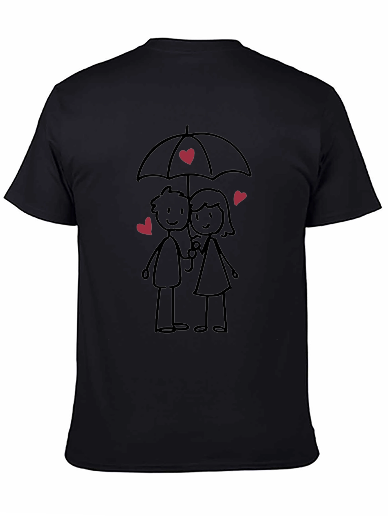 Romantic Stick Figure Couple T-Shirt