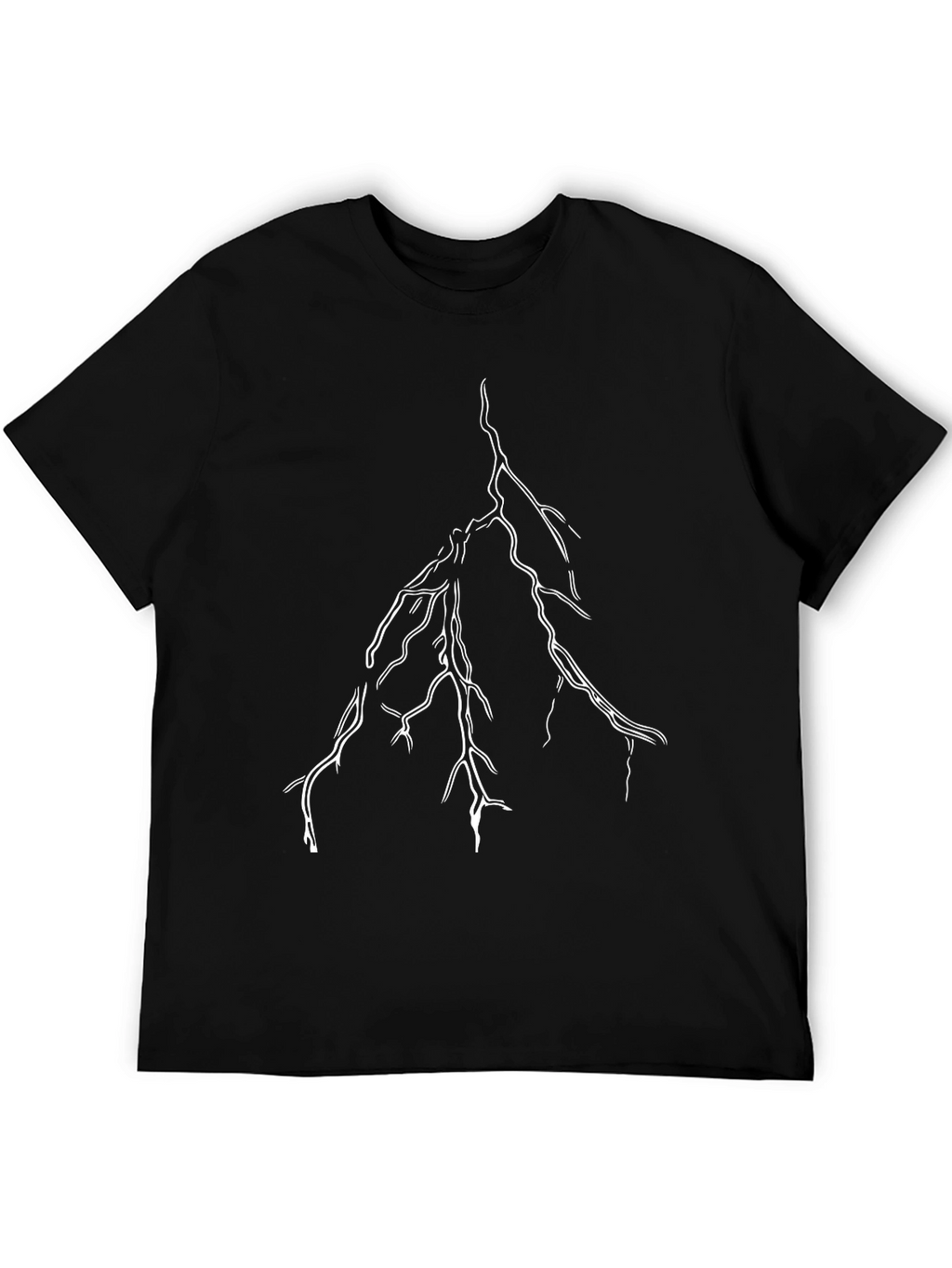 Black Lightning Bolt Graphic Tee
