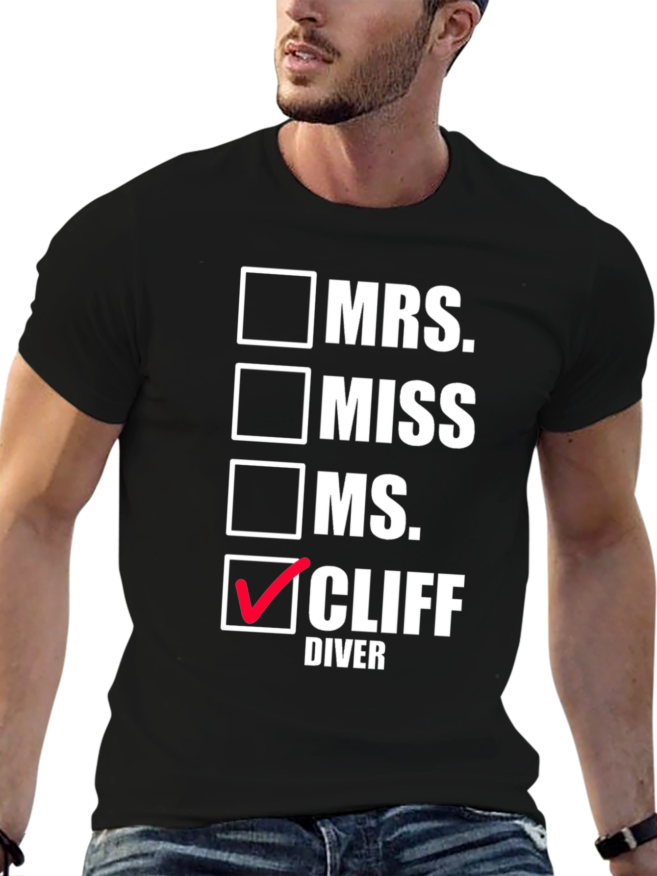 Cliff Diver T-Shirt Novelty Graphic Tee