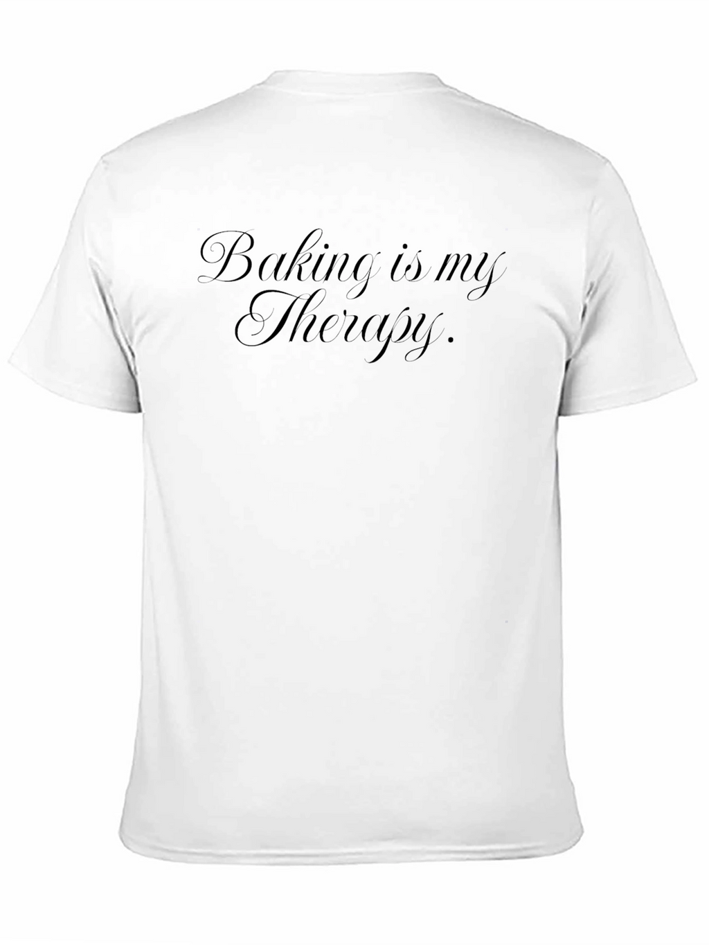 Baking Is My Therapy Black Graphic Tee
