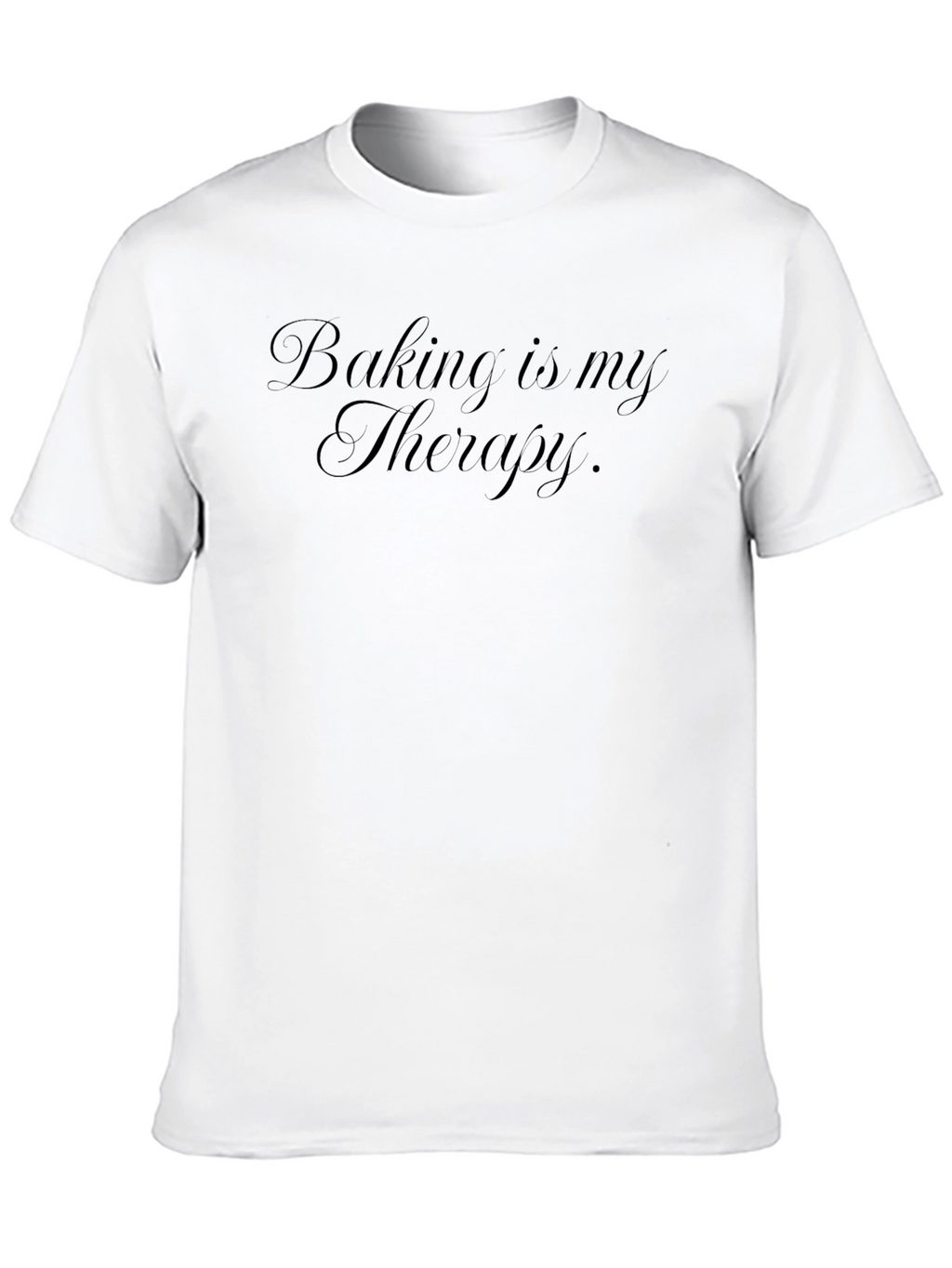 Baking Is My Therapy Black Graphic Tee