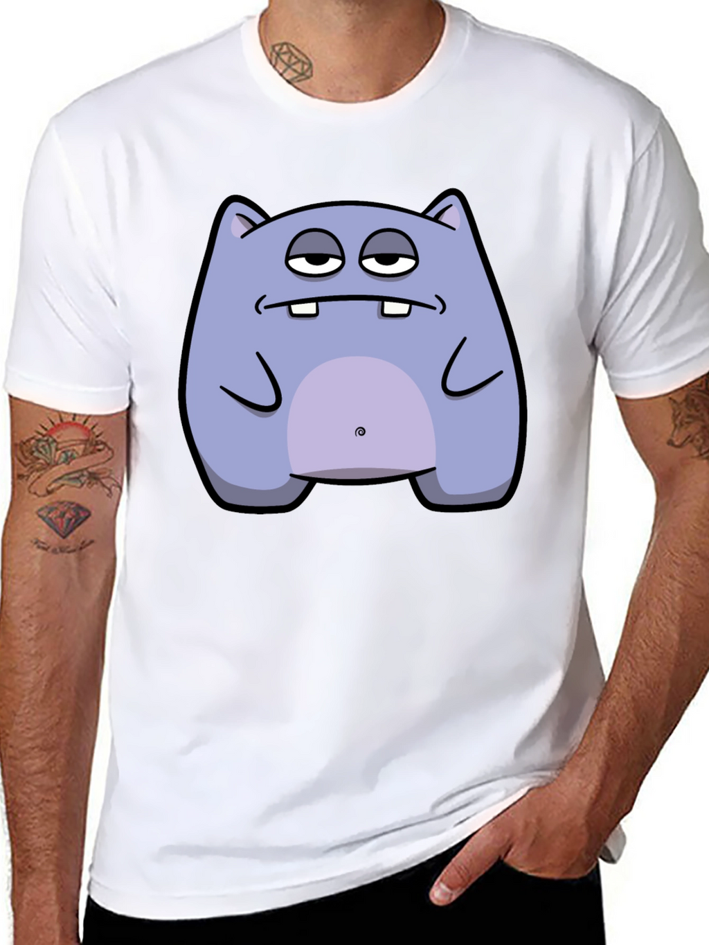 Funny Cartoon Monster Graphic T-Shirt