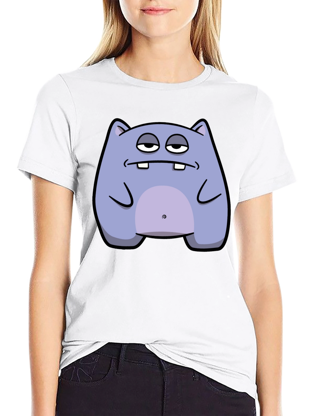 Funny Cartoon Monster Graphic T-Shirt