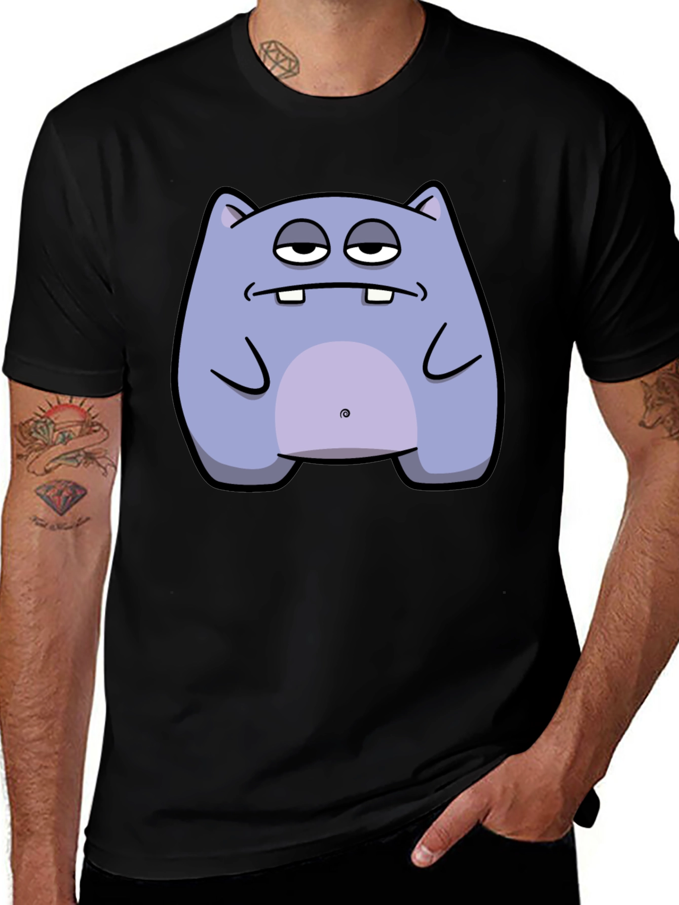 Funny Cartoon Monster Graphic T-Shirt